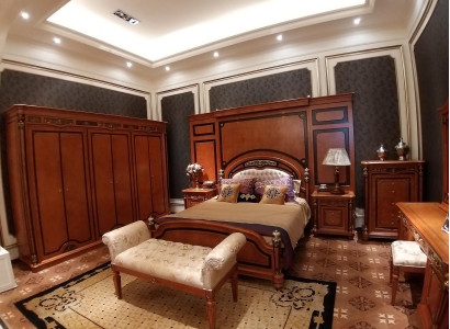 XXL BIG Wardrobe 6 Doors Antique Style Rococo Baroque Wood Wall Cabinet